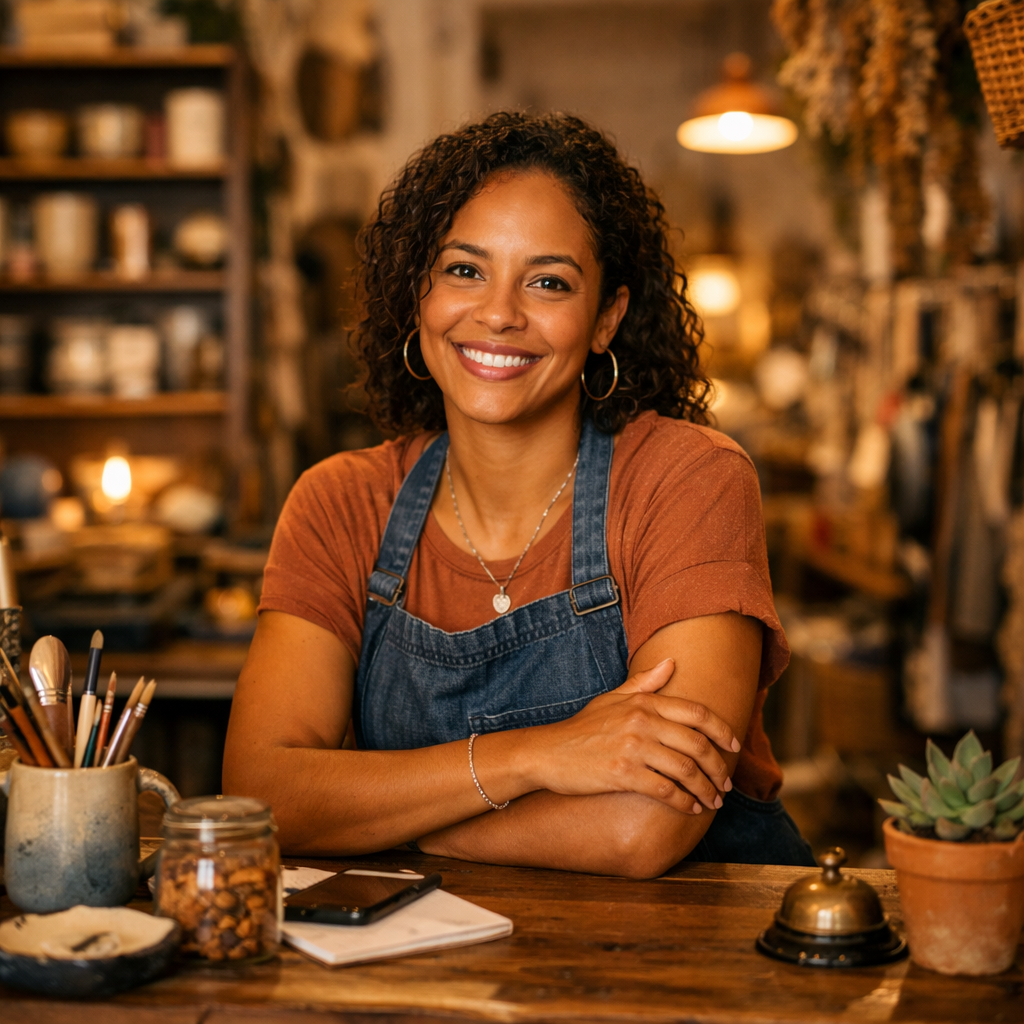 A loan specialist at her desk reviewing an application.